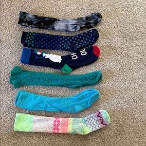 Colorful Women's Socks Collection / Bundle 6 Pairs Multiple Brands